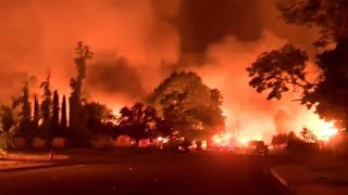 A deadly wildfire is raging toward redding, california, city of about
92,000 people. bulldozer operator working at the edge carr fire has
died, an...