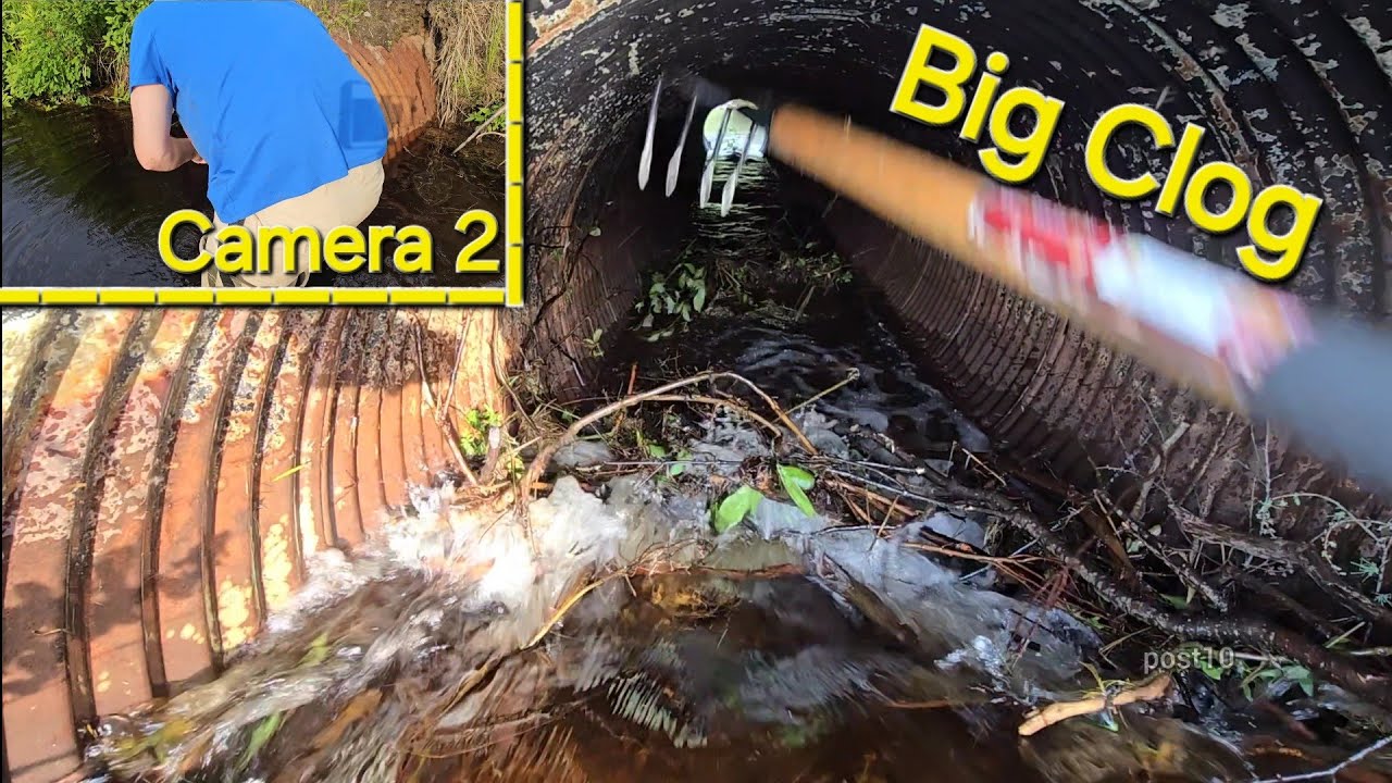 Clogging Rivers Unclogging Releasing Huge Flow Of Water Into River - YouTube