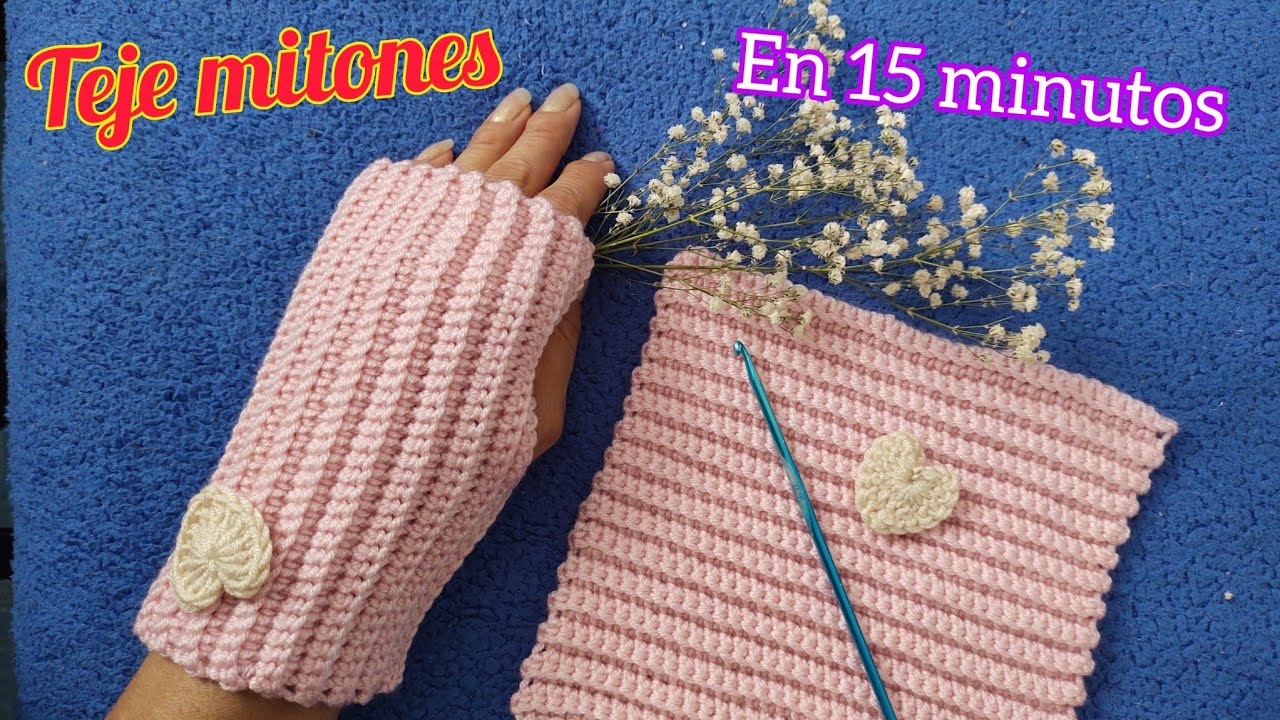 Guantes Sin Dedos Mitones De Punto Para Mujer Tejidos De Lana A Dos