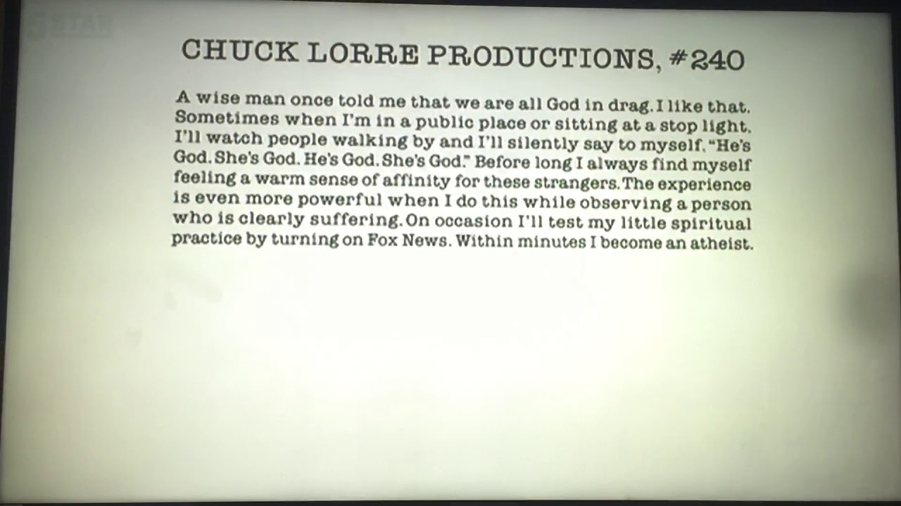 Chuck Lorre Productions 240the Tamnenbaum Companywarner Bros