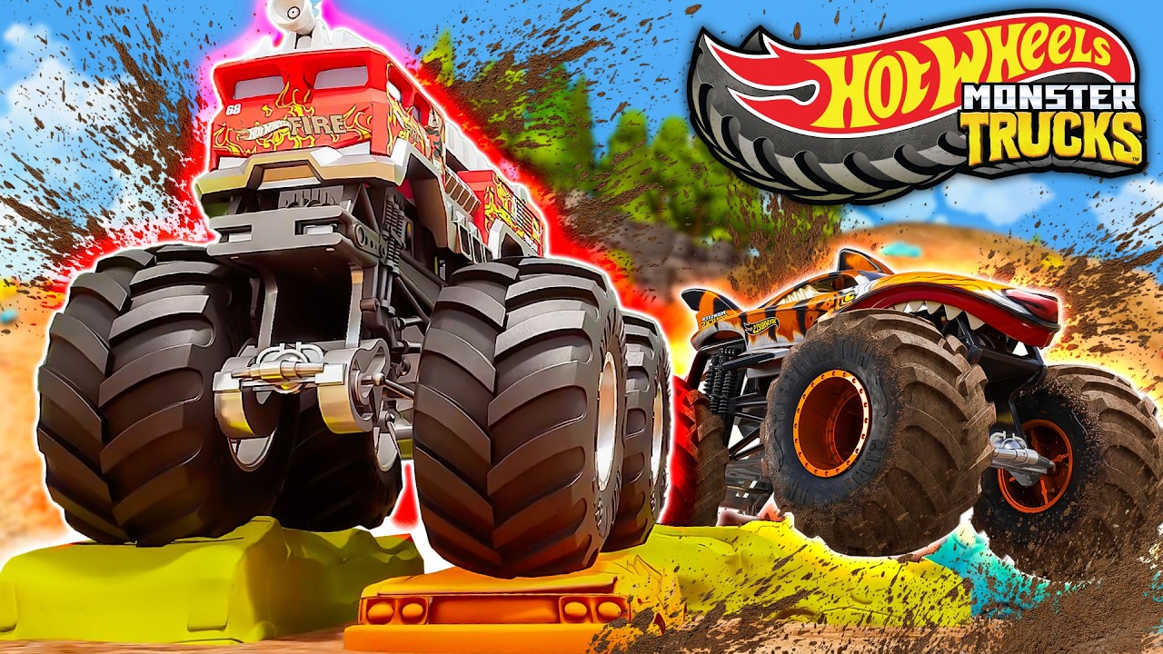 Zerstörungs-Challenges für die Hot Wheels Monster Trucks!