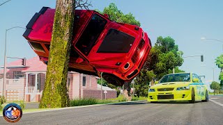 Side Collisions of Cars #11 - BeamNG drive CRAZY DRIVERS