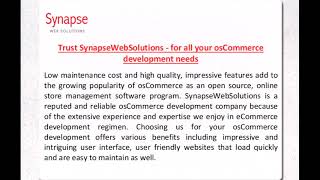 SynapseWebSolutions OsCommerce Development Company