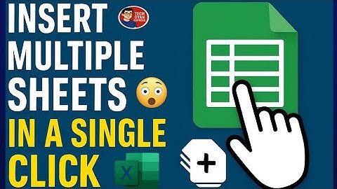 Insert Multiple Sheets in ONE CLICK I Super Fast Excel Trick | Multiple Sheets in 1 Click | #excel 