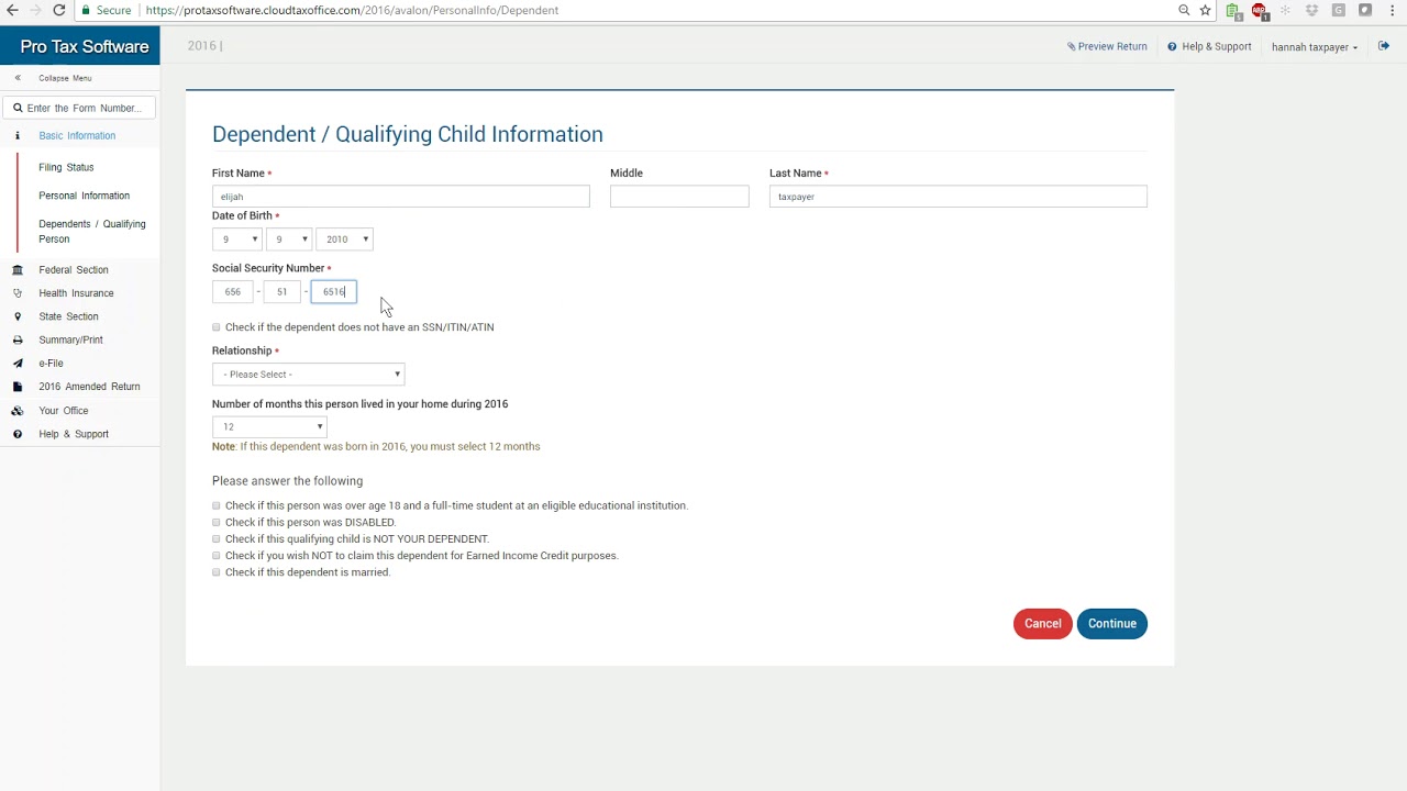 Start New Return Basic Data Entry - YouTube