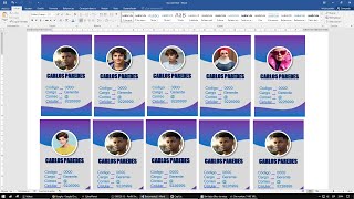 Cómo Crear CARNETS de IDENTIFICACIÓN Automáticos con Word CREDENCIAL O GAFETE