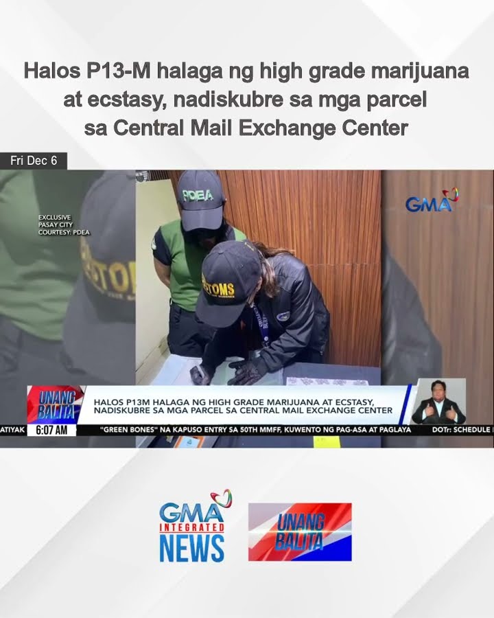 Halos P13-M halaga ng high grade marijuana at ecstasy, nadiskubre sa mga parcel... | Unang Balita