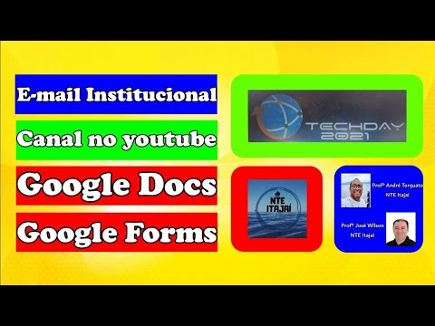 Login Institucional, Ferramentas Google, Ênfase: Google Docs, Formulários e Canal no Youtube.