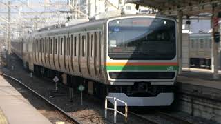 宇都宮線E231系1000番台10+5両小田原ゆき小金井駅到着