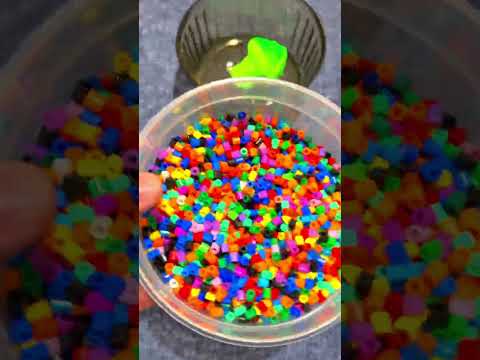 Pouring Beads OVER Hidden Broccoli 🥦 Reverse Green Reveal