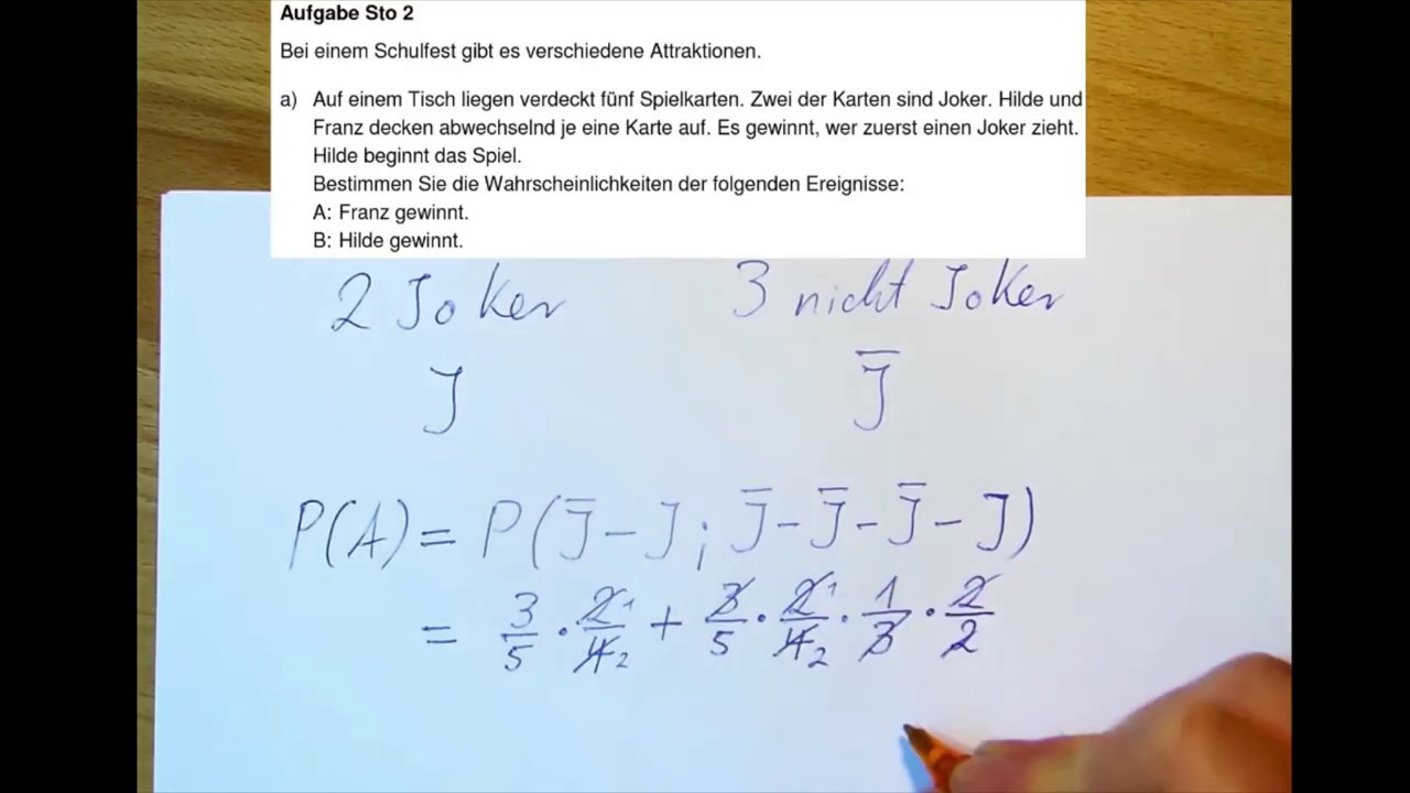 Abi Aufgaben Mathe Bw Mathe Abitur BW 2020 Musteraufgaben Fundusaufgaben Stochastik Aufgabe 2