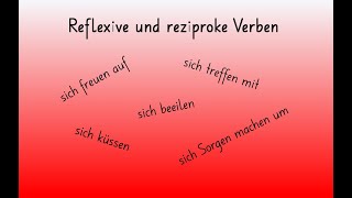Deutsch lernen - einfache Sätze - reflexive Verben - Stufe 3