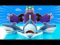 There are EVIL SHARKS at the BEACH! Help, Super Robot! - Super Robot Truck fights Evil robot army |