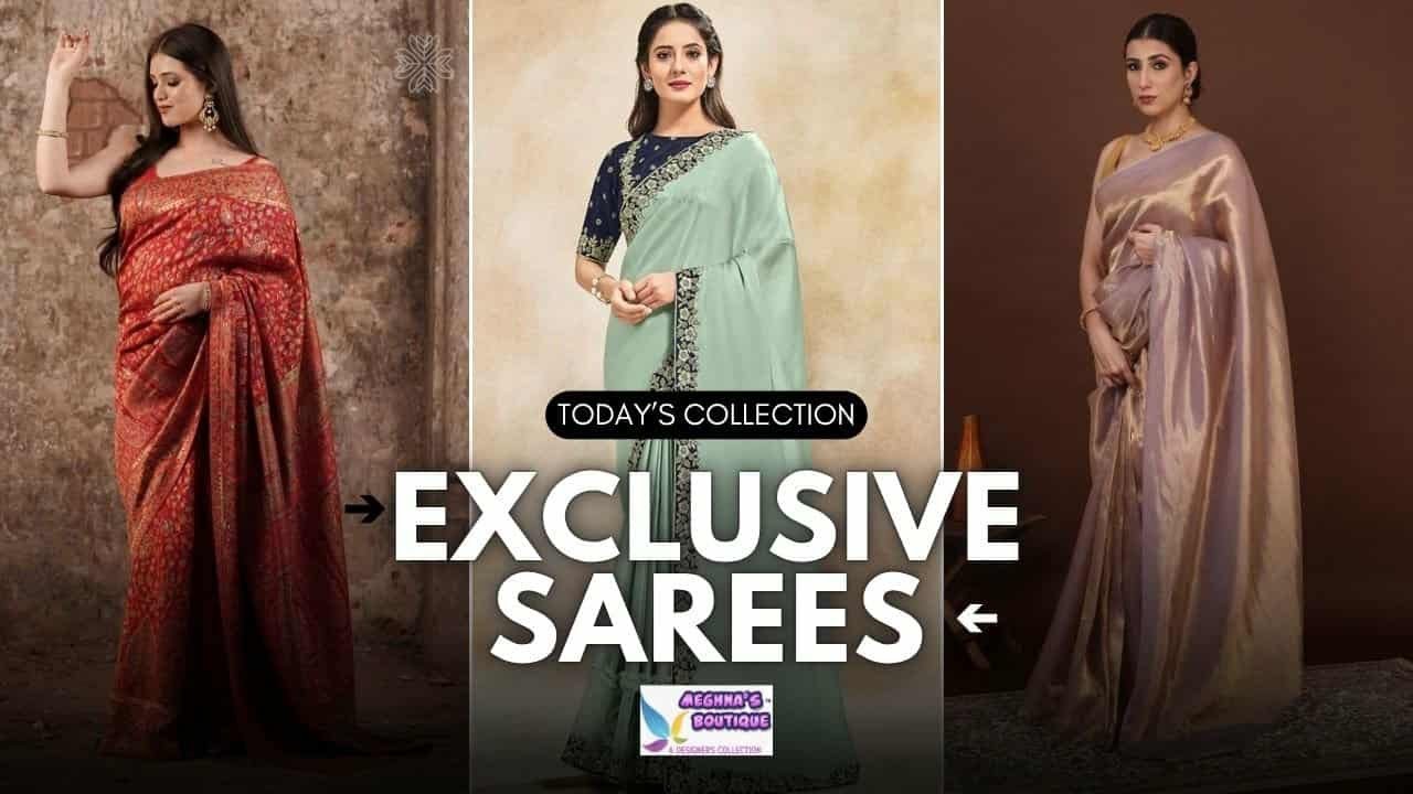 Meghnas Designer Sarees 💝 COD All 🇮🇳 Booking WP 6289274501/9073469910/9674464722