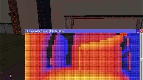 Robot Simulator: 3D laser scanner demo in V-REP