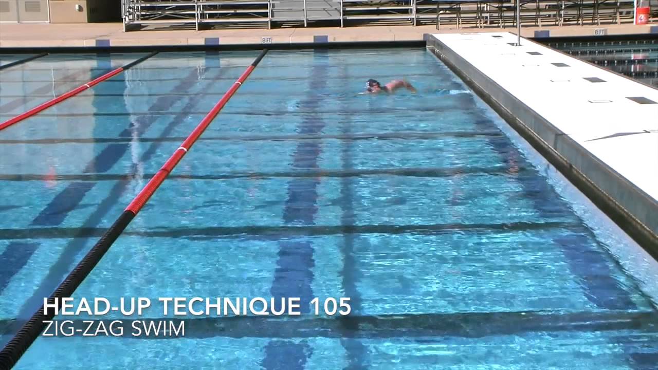 Water Polo Drills HeadUp Drill 105, ZigZag Swim YouTube