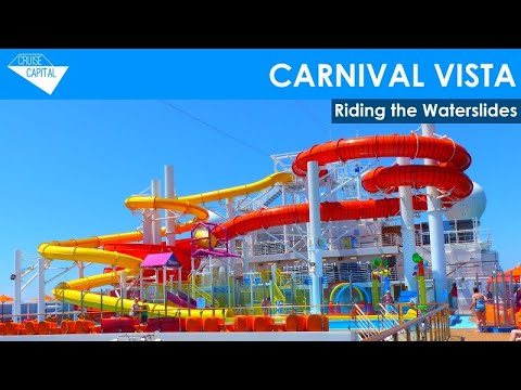 riding the water slides on carnival vista youtube