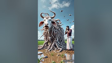 The cow covered in millions of octopus 😭 rescue team saved her , #ai #trending #rescue #cow