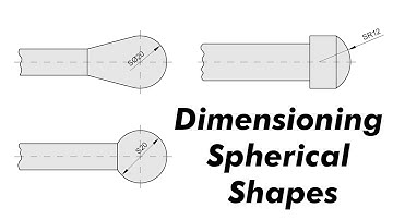 Dimensioning Spherical Shapes in Engineering Drawing
