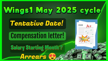 Wings1 Tentative Date May 2025 Cycle| Compensation Letter | Salary in Arrears! #tcs #wings1 #result 