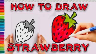 How to draw Strawberry easy step by step