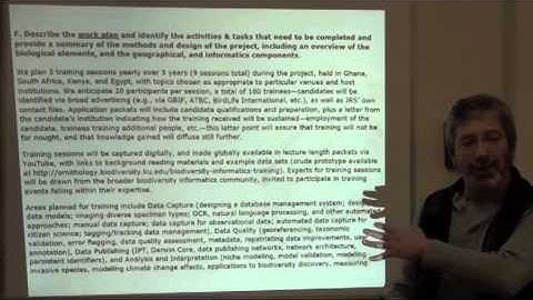 Biodiversity Informatics Training Curriculum: Proposal-writing Class, part 2