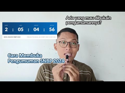 Cara Membuka Pengumuman SNBP 2024 + Ilustrasi