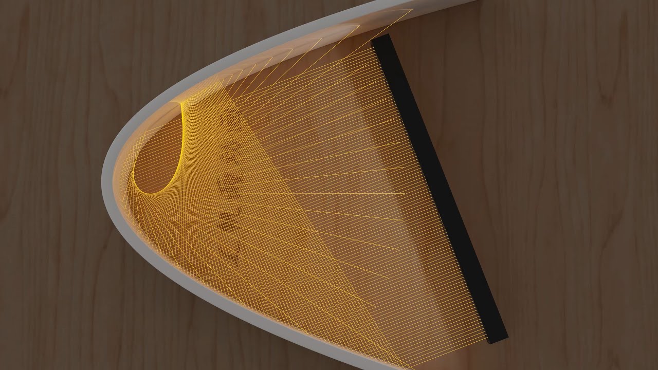 抛物线杯子里的焦散(平行光源) | Caustics in a parabolic cup(Parallel light source ...