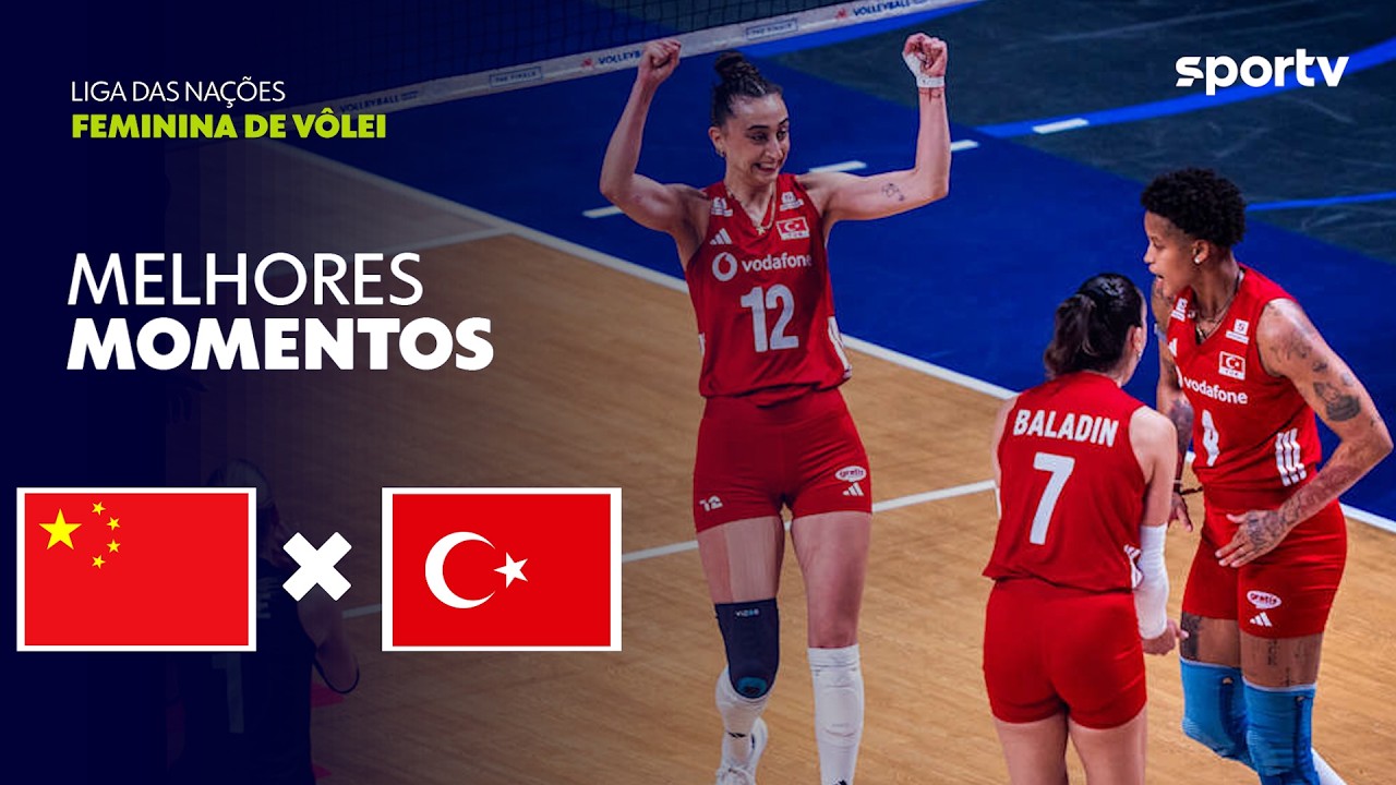 CHINA 0 X 3 TURQUIA | MELHORES MOMENTOS | LIGA DAS NAÇÕES FEMININA DE VÔLEI 2026 | sportv