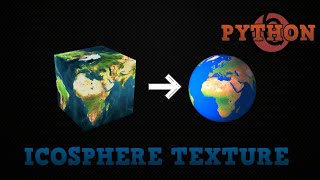 TEXTURE 3D: ICOSPHERE (UV COORDINATES) Python tutorial 2020 #33