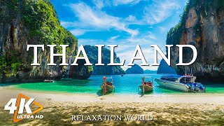 FLYING OVER THAILAND 4K UHD - Relaxing Music Along With Beautiful Nature Videos - Natural Landscape