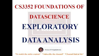 Exploratory Data Analysis Notes - Cs3352 Foundations Of Datascience Notes - 2021 Regulation Cse