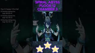 NEW 6.6 SPIRAL ABYSS FLOOR 12 CHAMBER 3 #spiralabyss #genshinimpact #hoyoverse #genshin #gaming