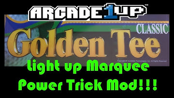 Arcade1up Light up Marquee Power Trick Mod!!!