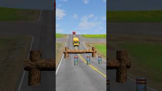 Beamng Drive - Ups & Down Bollard Crashes Part 287