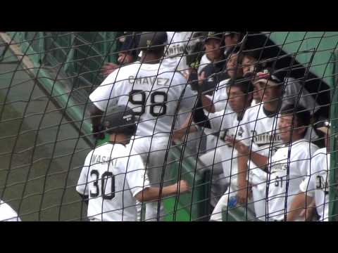 ヨヘルミン・チャベス 3ランホームラン&ツーベース 20150902 オリックス・バファローズ 二軍