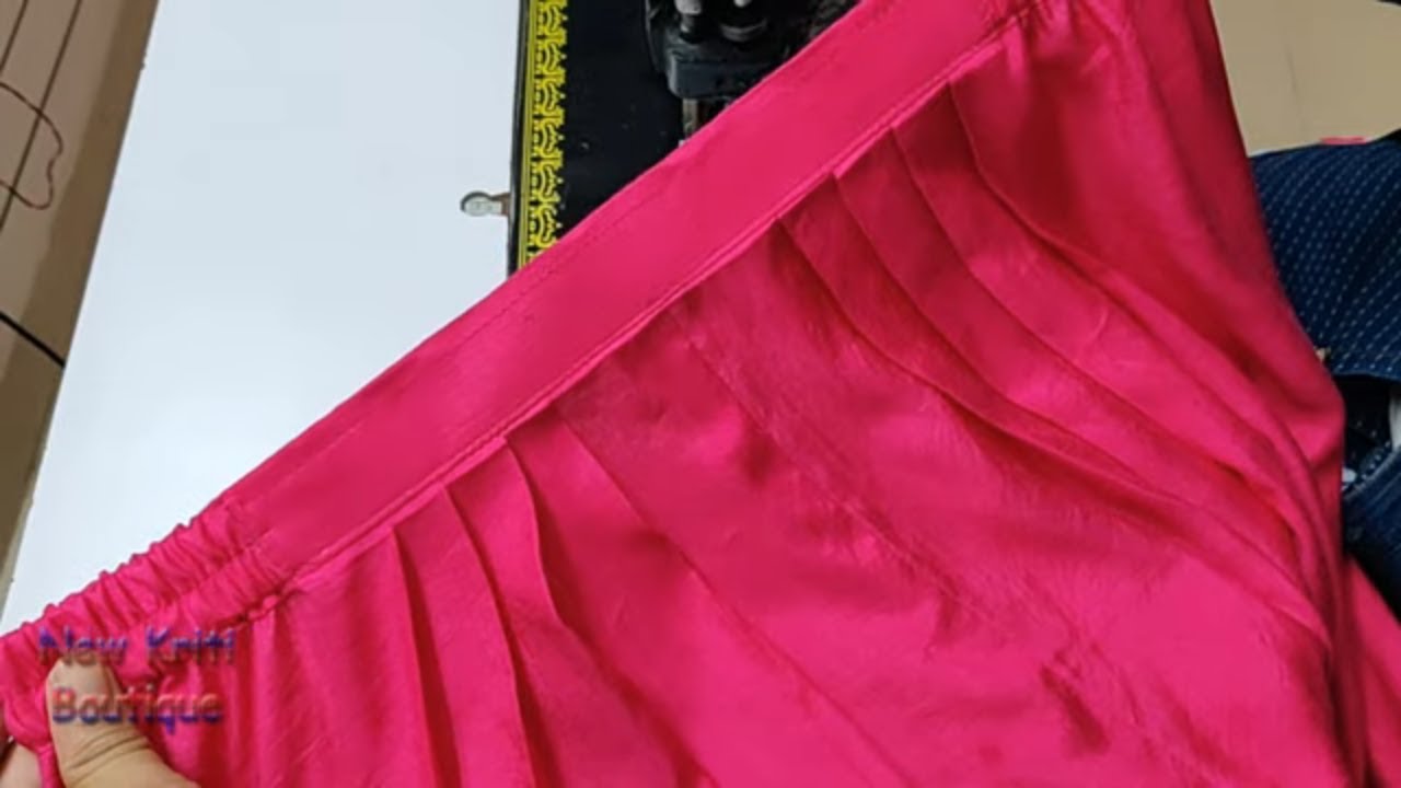 Trendy Pleated Palazzo Pant cutting and stitching in Very Simple Way