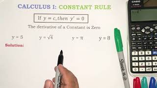 CALCULUS I: Constant Rule | Derivatives Part 1