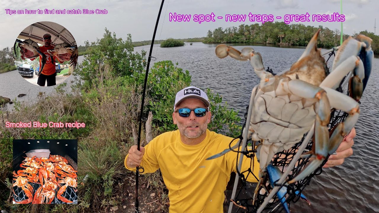 SMOKED FLORIDA BLUE CRAB - NEW LOCATION NEW TRAPS AND GREAT RESULTS - CATCH CLEAN AND COOK - HOW TO