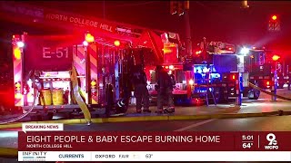 9 people escape North College Hill house fire