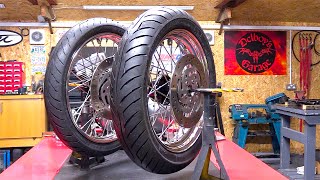 Harley Sportster, Brand New Tyres, and 'Static Wheel Balance' !