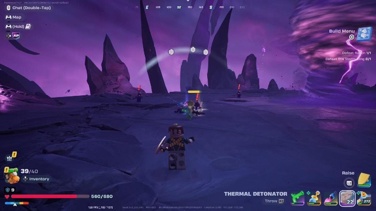 Triying to dafeat the storm king in lego fortnite