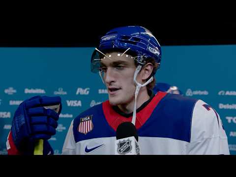 Brock Nelson & Tage Thompson talk USA win over Latvia