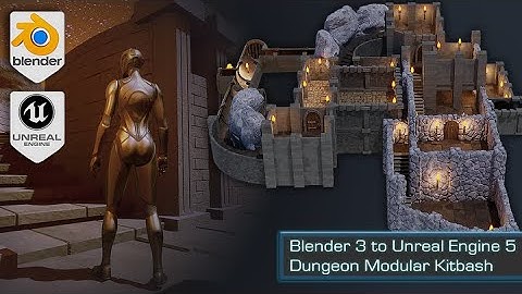 【Black Friday Deals| $79】Blender 3 to Unreal Engine 5 Dungeon Modular Kitbash Course