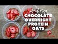 Chocolate overnight oats Recipe Protein Strawberry Healthy Breakfast