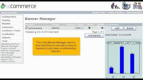 Manage banners in osCommerce