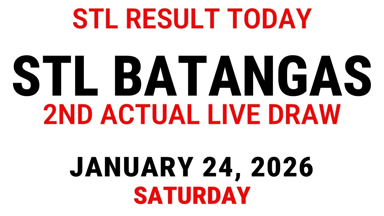 STL Batangas Live Draw Today January 24 2026 - 2nd draw STL 4:30pm Result