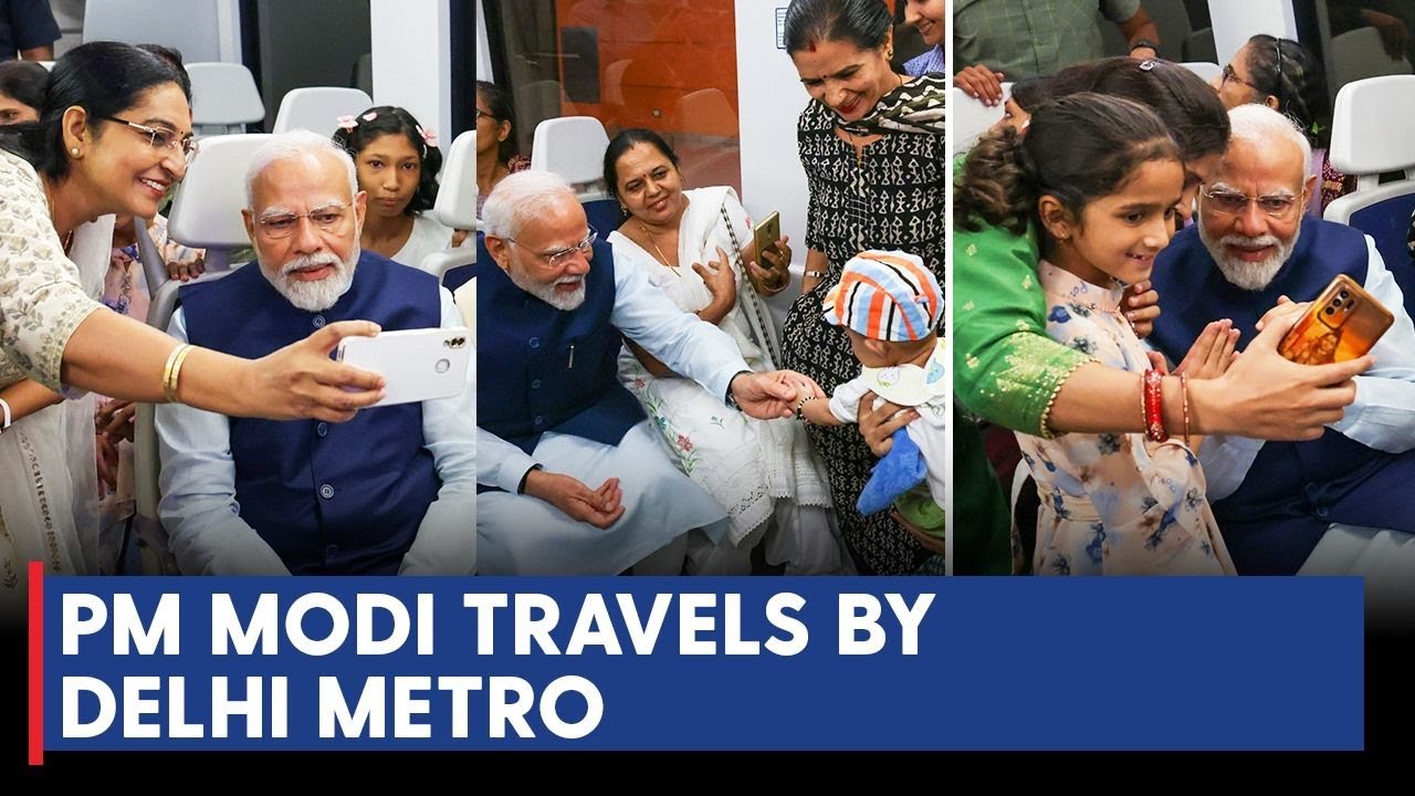 PM Modi travels by Delhi metro