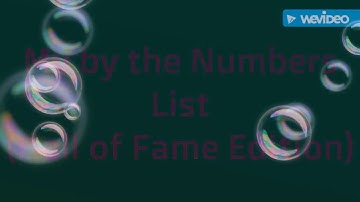 My By The Numbers List (Hall of Fame Edition)