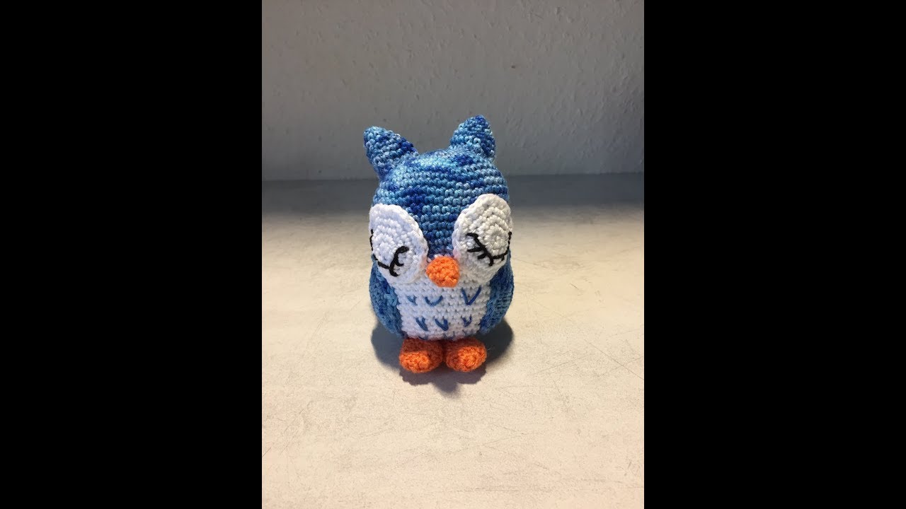 Hibou Bleu Fil Amigurumi